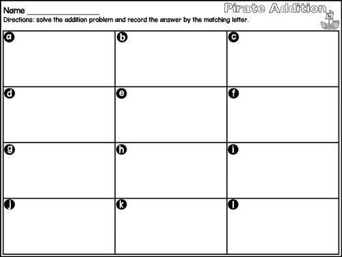 Addition and Subtraction- Pirate Theme by Erika Deane | TPT