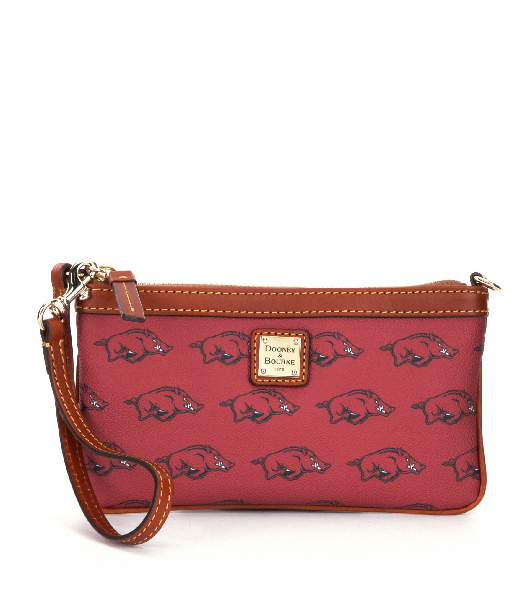 Lyst Dooney & Bourke University Of Arkansas Razorback Large Slim Wristlet in Red