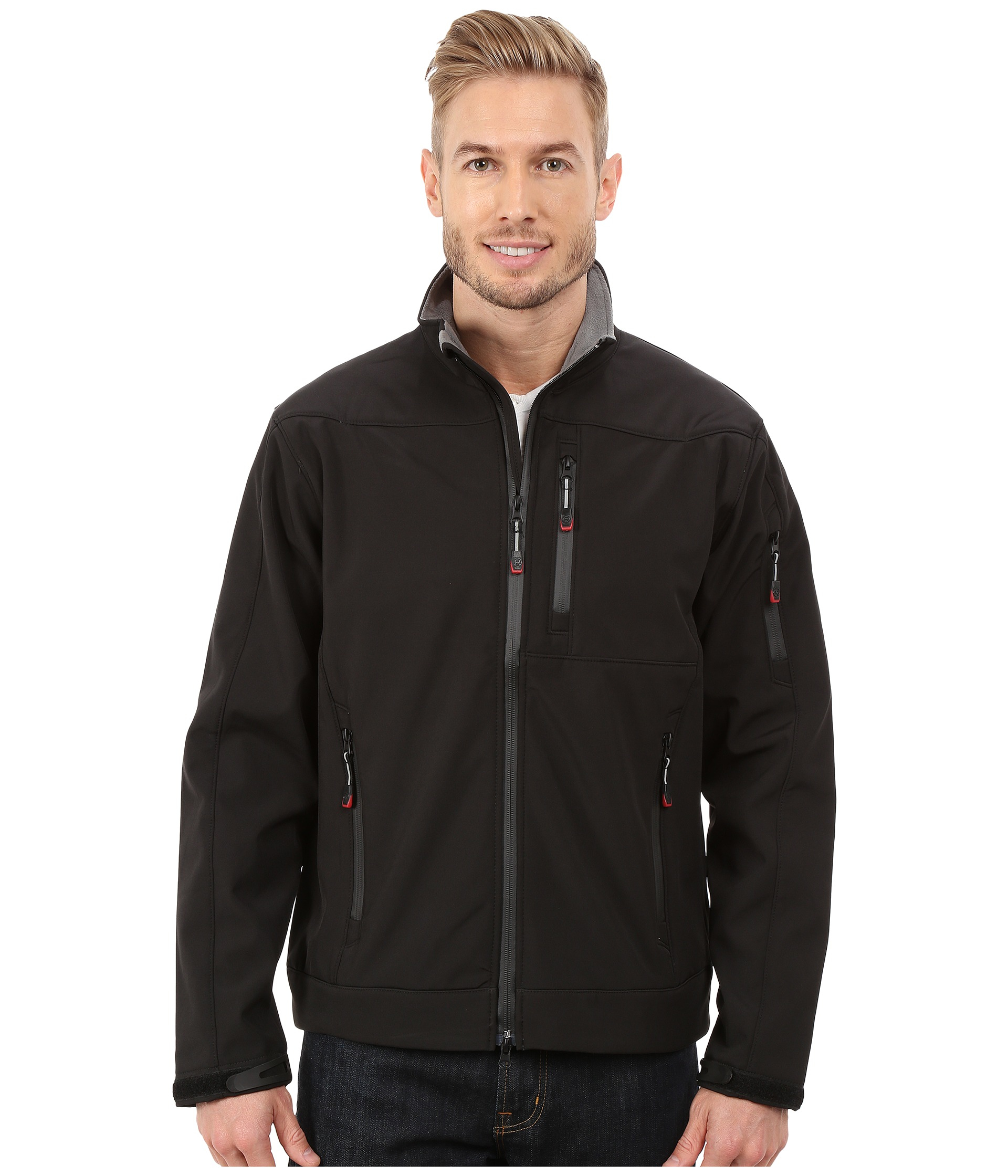 Lyst Roper Solid Black Softshell Jacket in Black for Men