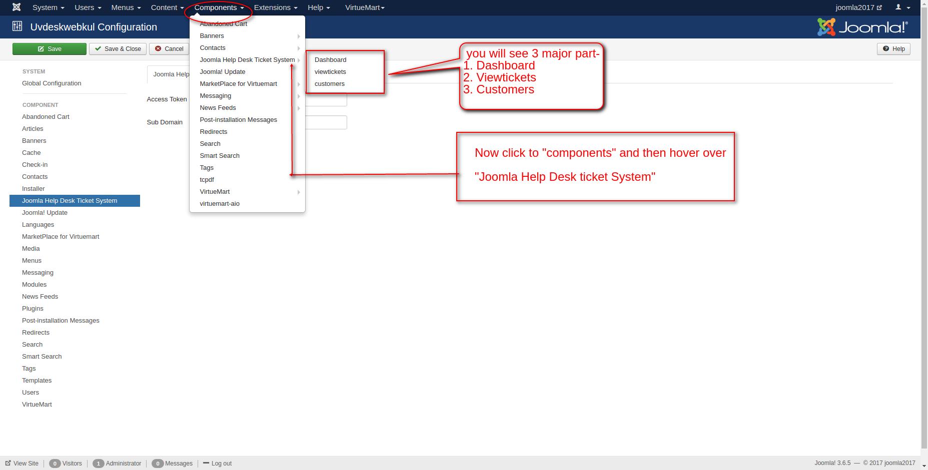 Joomla Free Helpdesk Ticket System