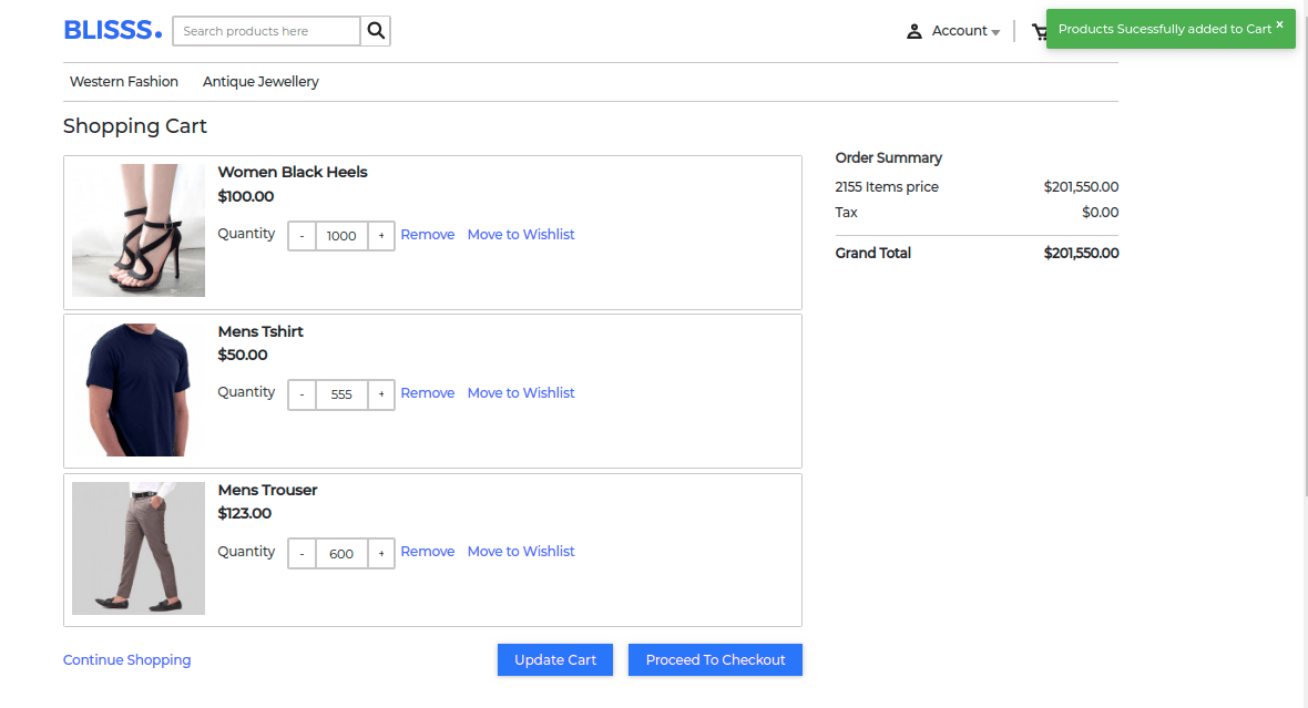 Laravel Bulk Add To Cart for customer