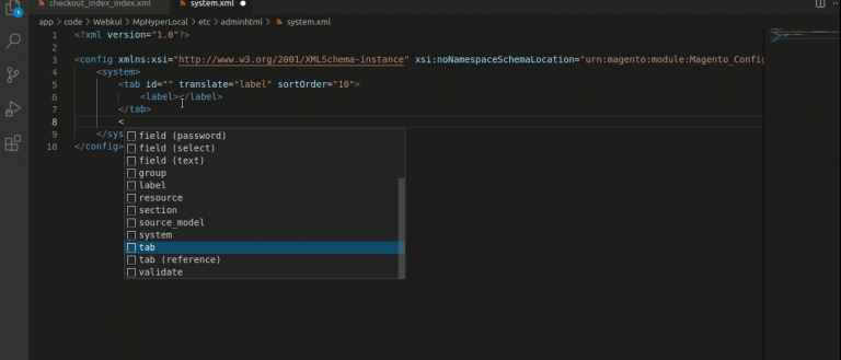Magento 2 Visual Studio code plugin Module Creator Autosuggest Support