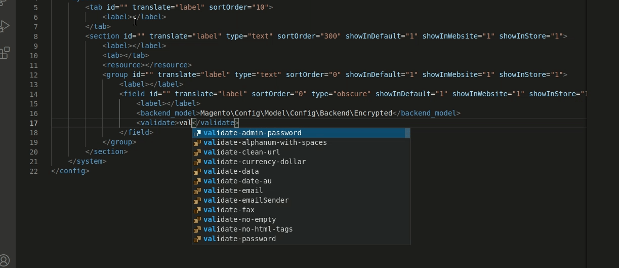 Magento 2 Visual Studio code plugin Module Creator Autosuggest Support