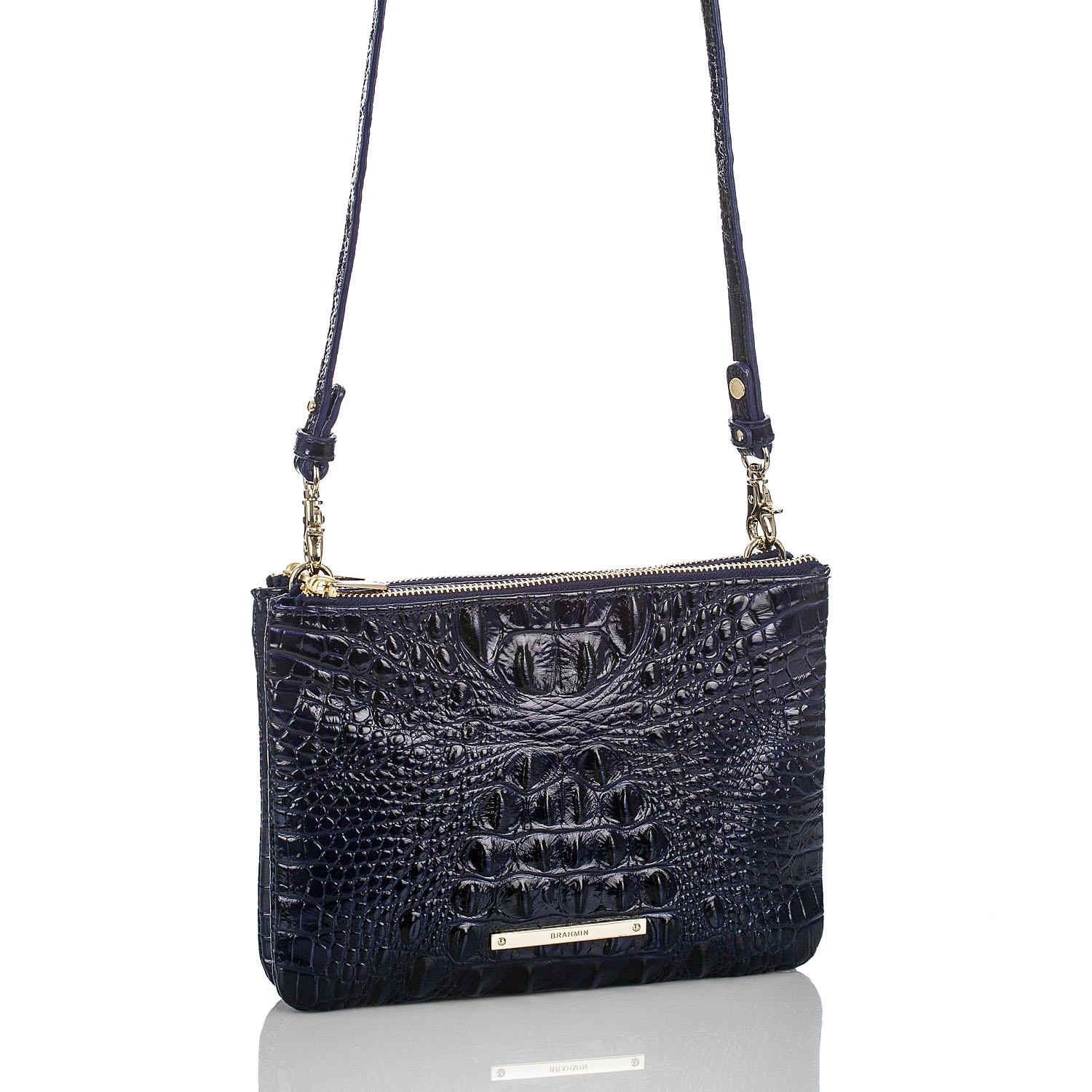 Lyst Brahmin Perri Leather Crossbody Bag in Blue