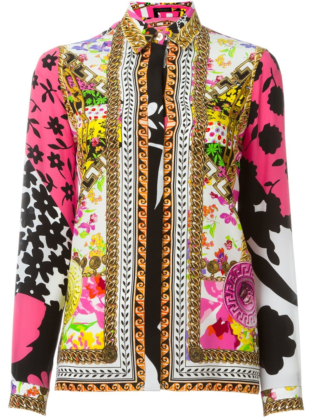Versace Floral Baroque Print Shirt Lyst