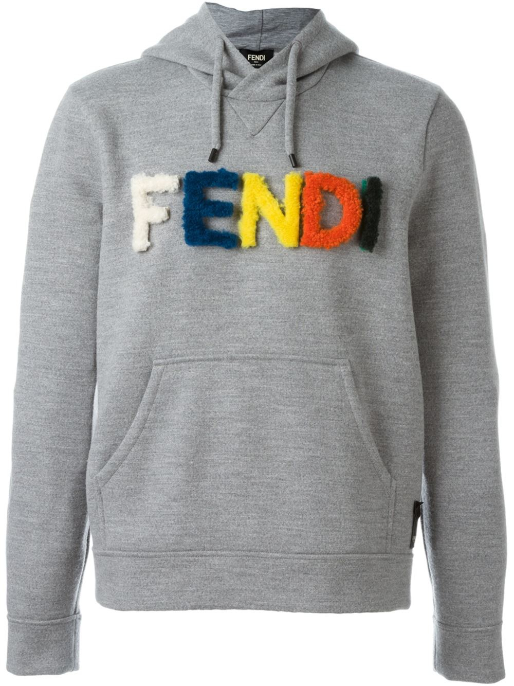 Lyst Fendi Logo Hoodie in Gray for Men