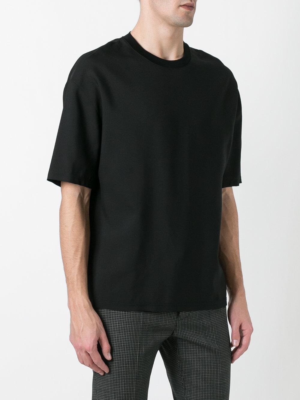 Lyst Lanvin Fluid Loose Fit Tshirt in Black for Men
