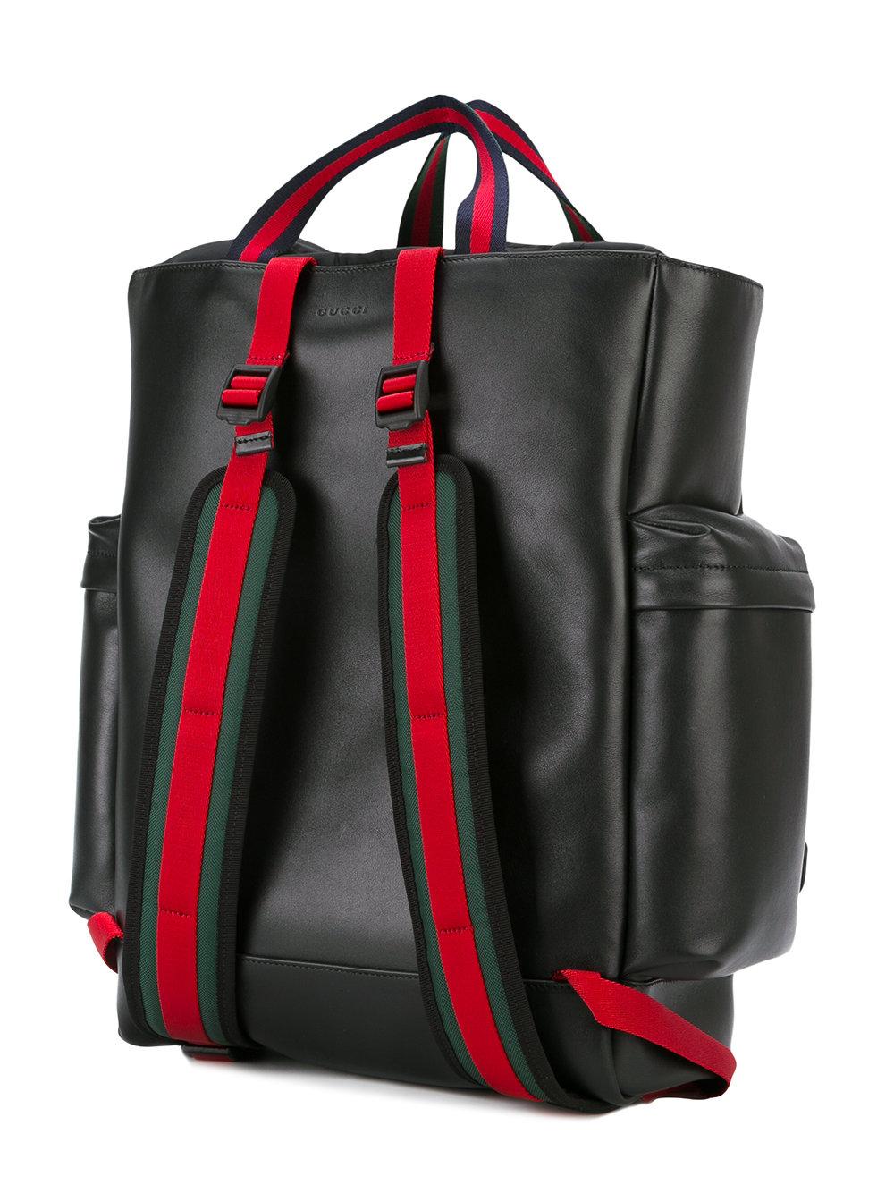 Lyst Gucci Bee Embossed Backpack in Black