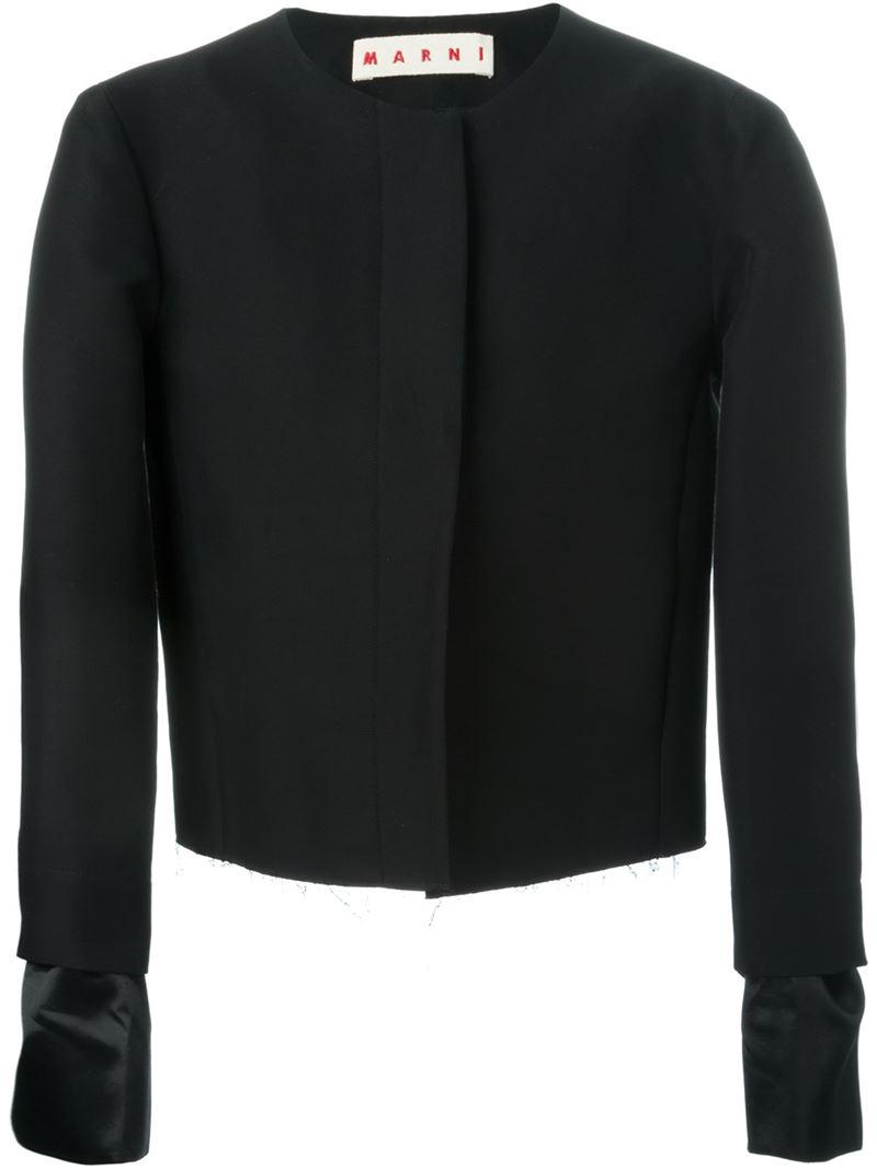 Lyst Marni Round Neck Blazer in Black