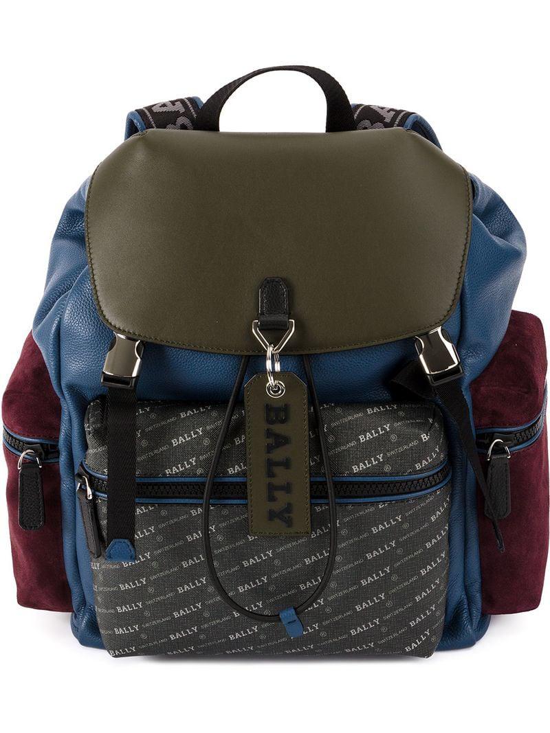 Lyst Bally Oversized Backpack in Green for Men