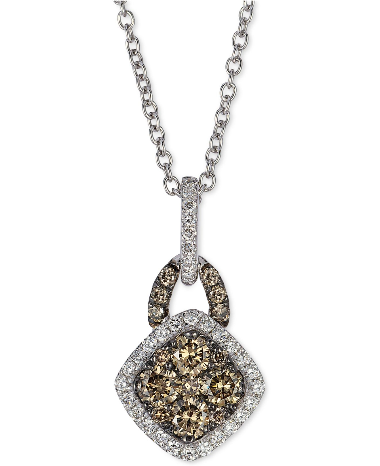 Lyst Le Vian White And Chocolate Diamond Pendant Necklace (3/8 Ct. T