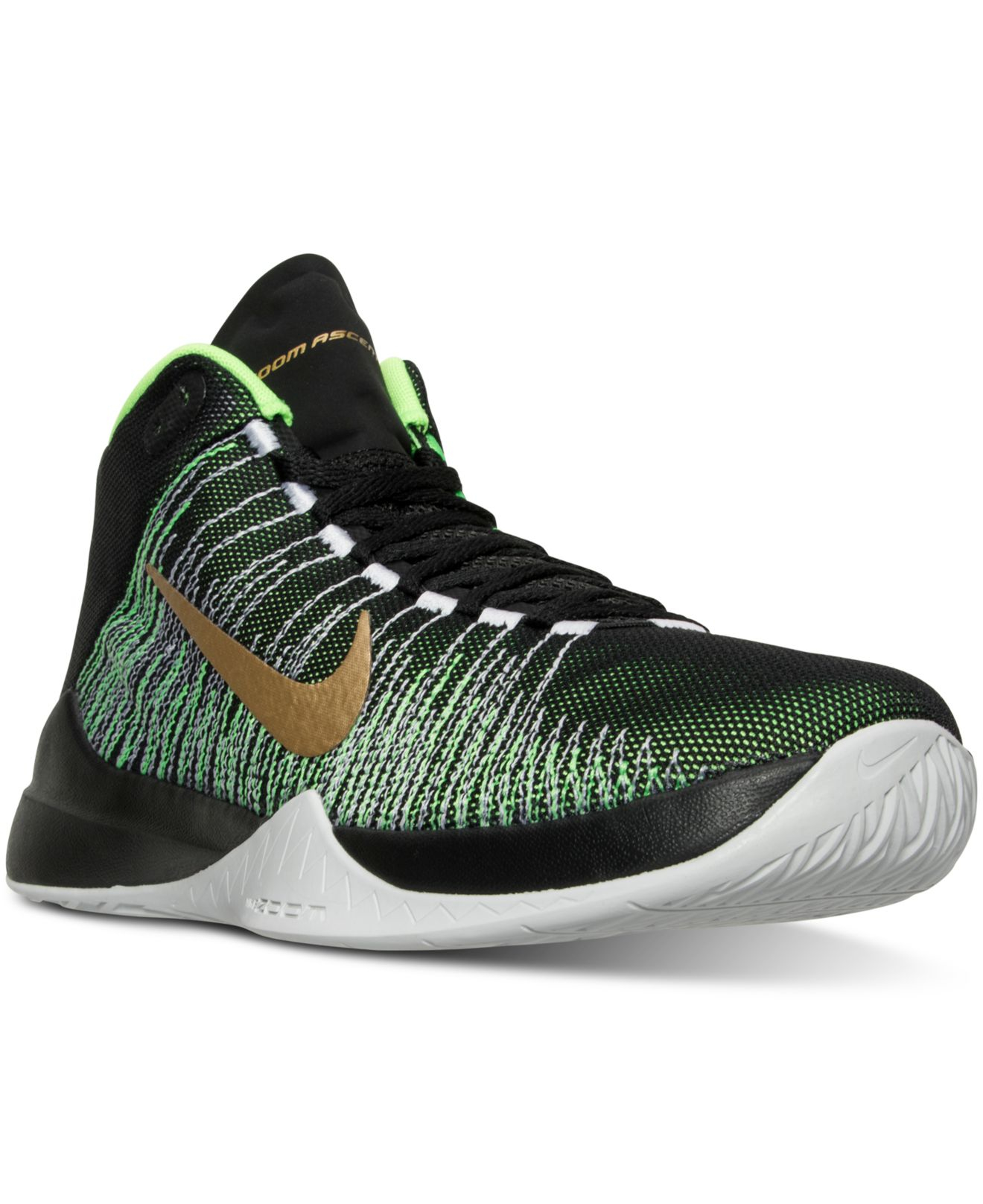 Nike Men's Zoom Ascention Basketball Sneakers From Finish Line in Black