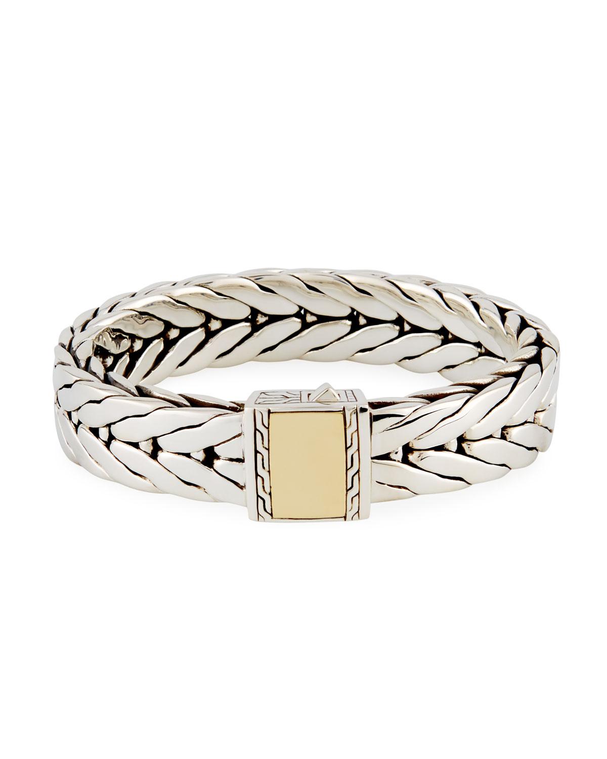 John Hardy Men's Modern Chain Large Rectangle Bracelet in Metallic for