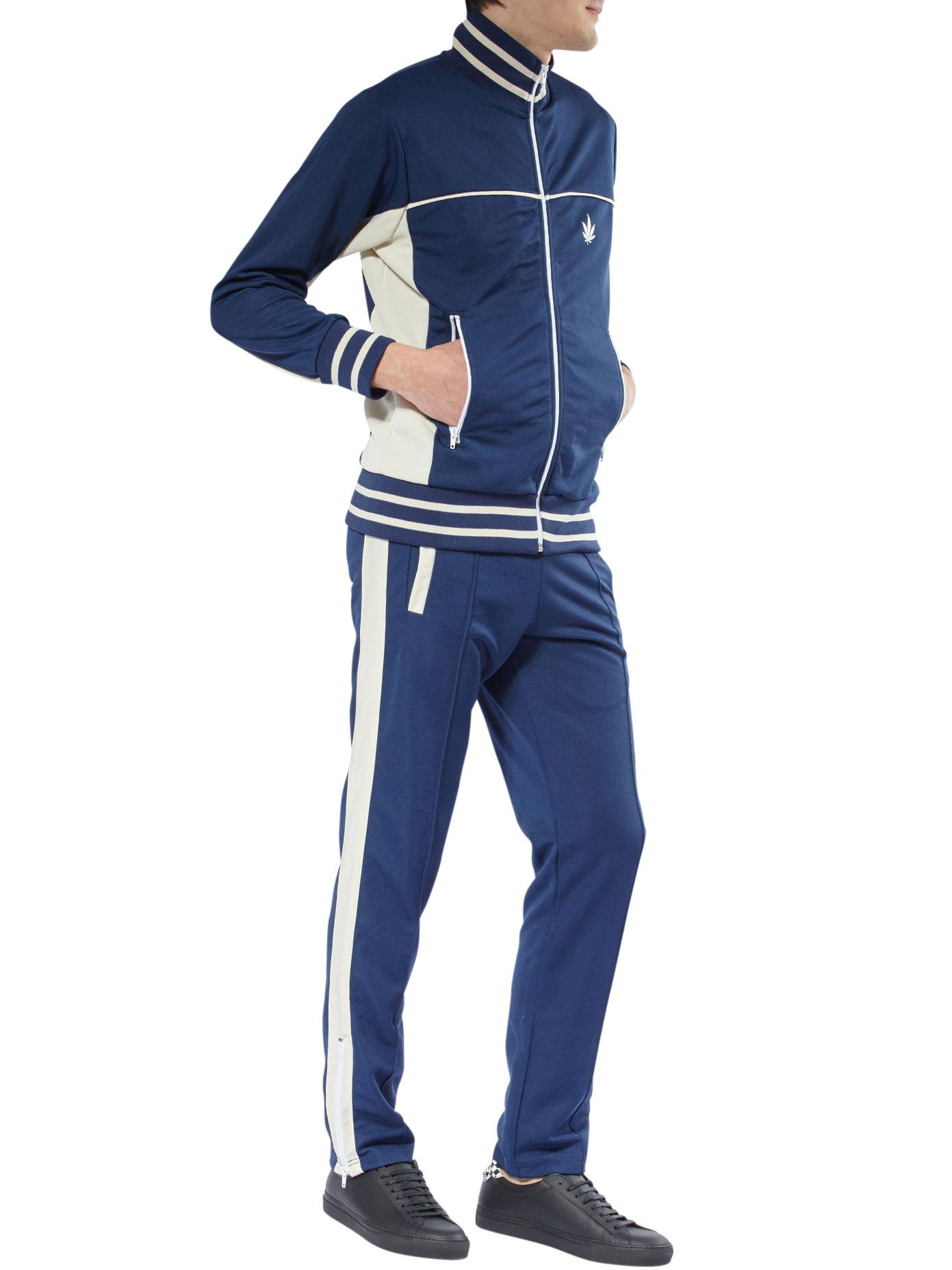 Palm angels Two Tone Tracksuit Jacket in Blue for Men Lyst