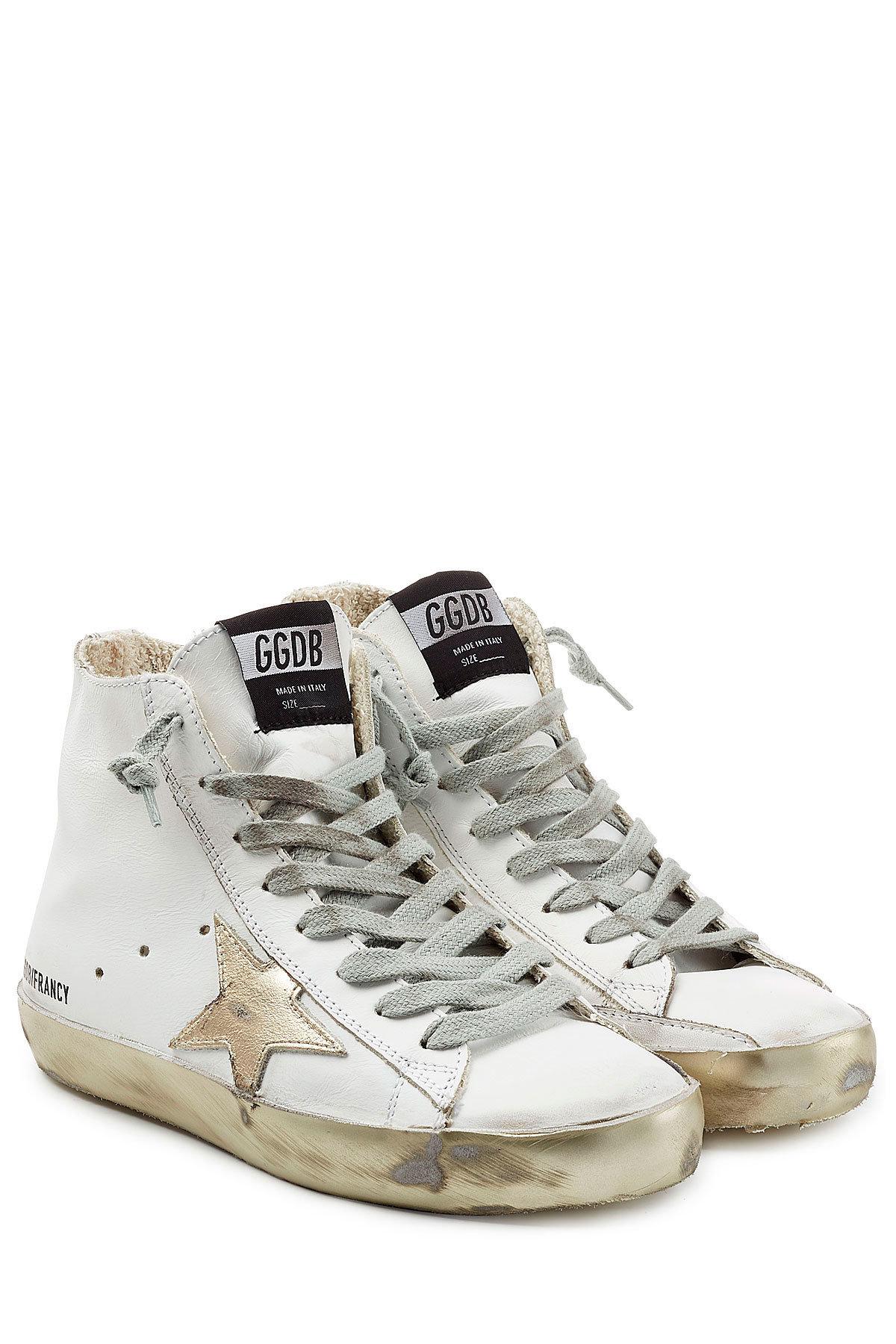 Lyst Golden Goose Deluxe Brand Francy Hightop Leather Sneakers