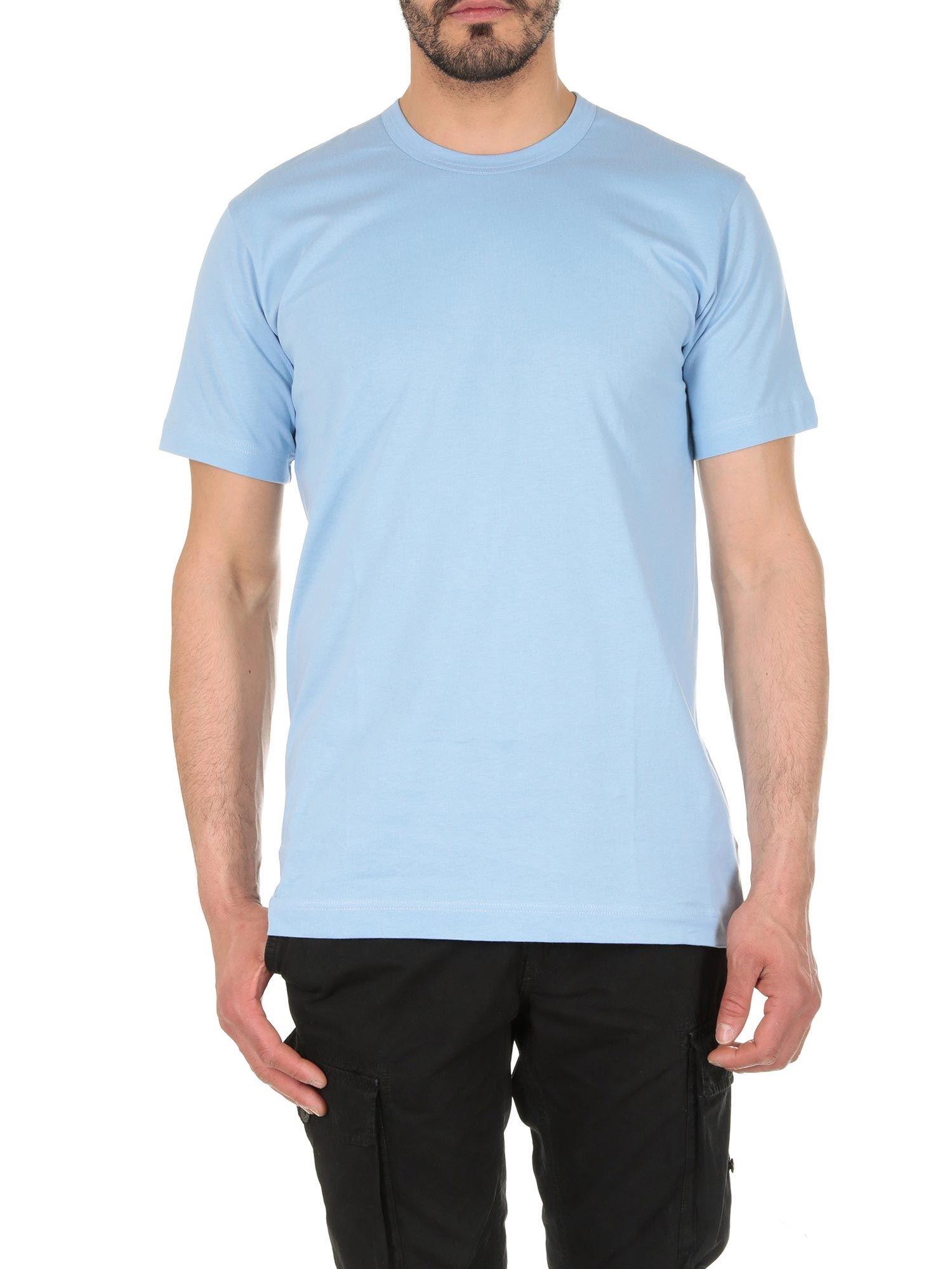 Lyst Comme des Garçons Basic Tshirt In Light Blue in Blue for Men