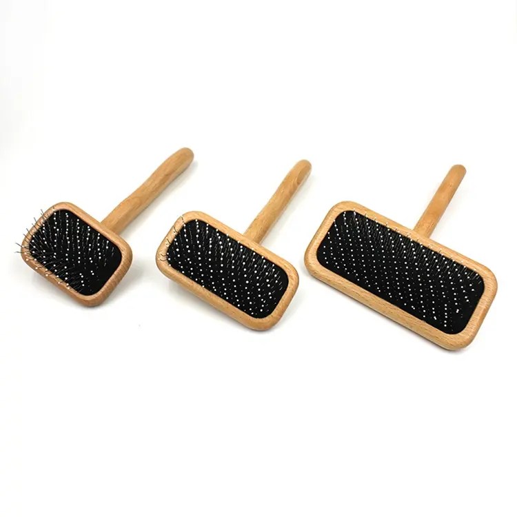 Wholesale 1.This Wood Dog Cat Slicker Brush Easily Removes The Mats Factory and Manufacturers