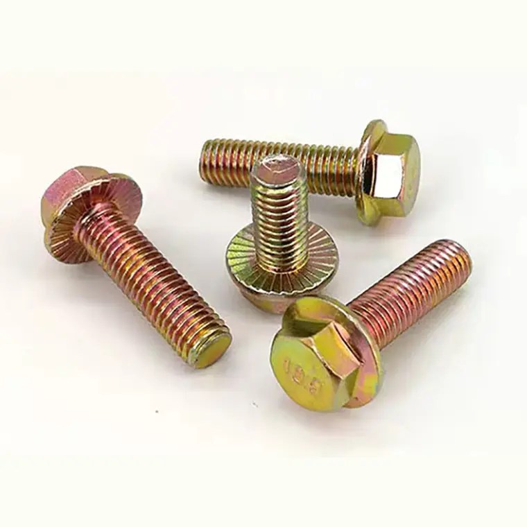 China Manufactur standard Screw Eye Bolt Galvanized Hexagon Flange