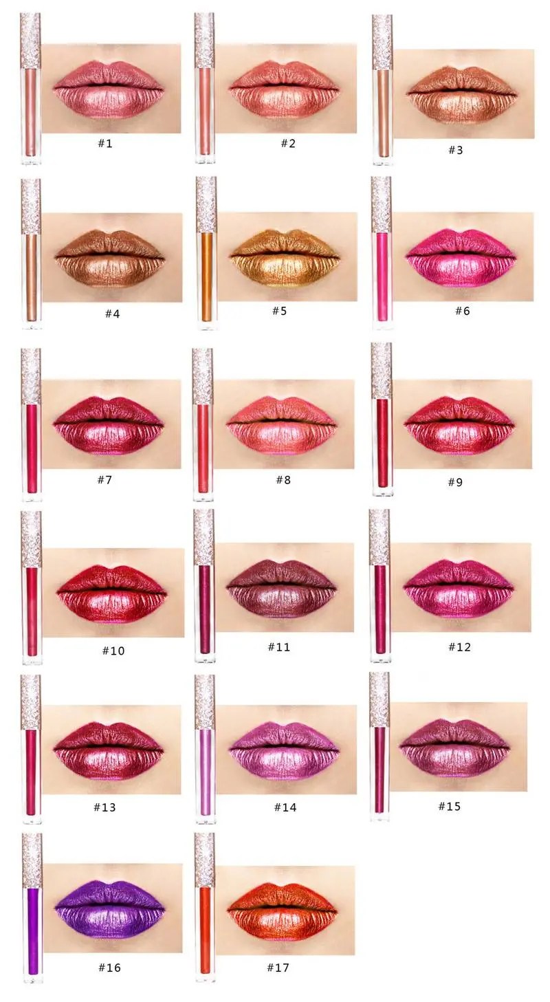 China Private Label Metallic Shimmer Lipgloss Vegan Cosmetics