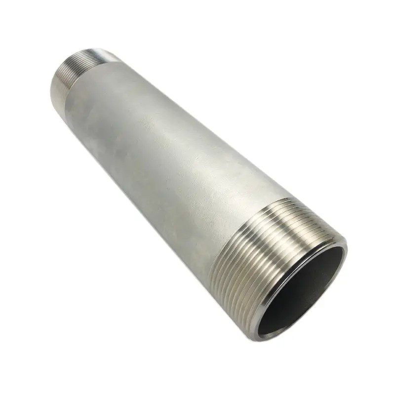 China Galvanized steel pipe nipple Male and female BSP threaded Carbon