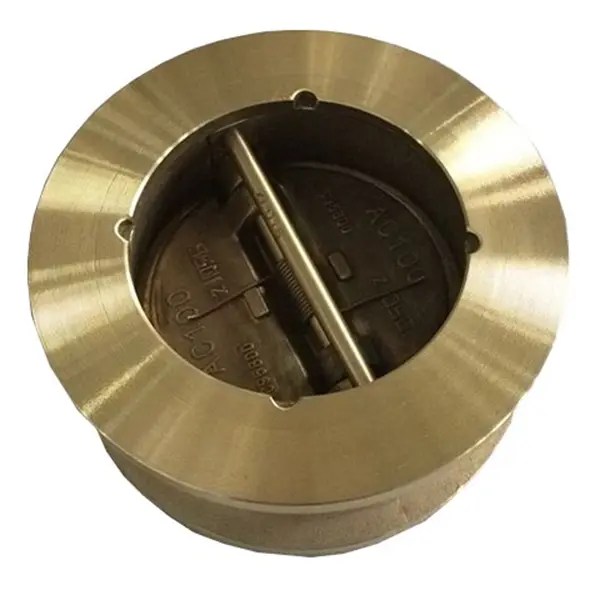 China Check Valve With Brass Plug C95800 Dual Plate Check Valve