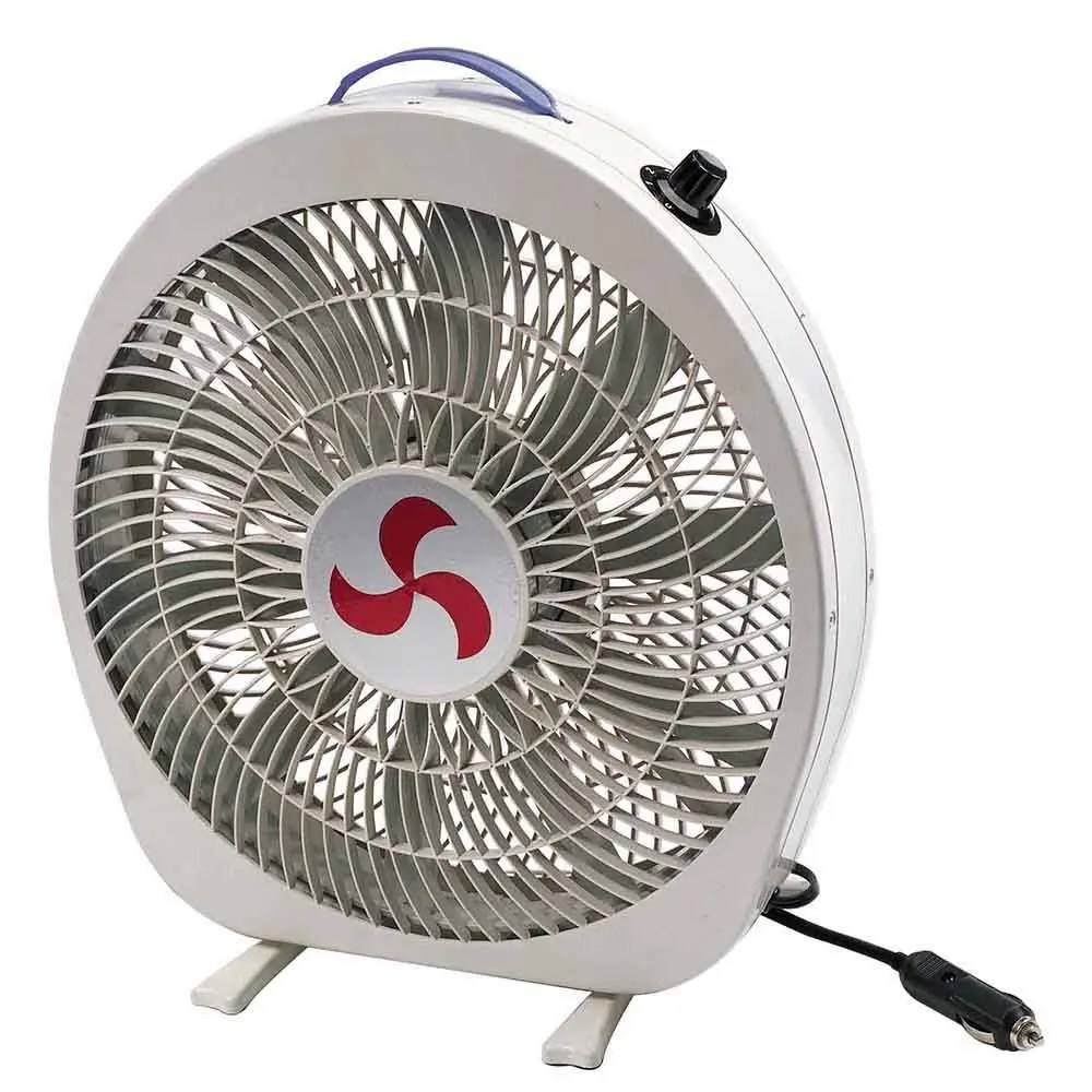China 3 speed control free standing 12 inch blade 12 volt car cooling
