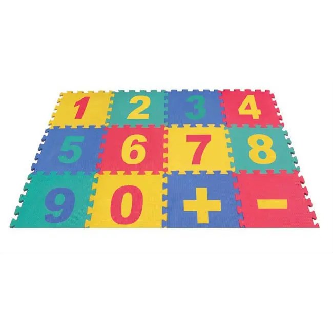 early learning EVA interlocking foam tatami jigsaw mat number pattern