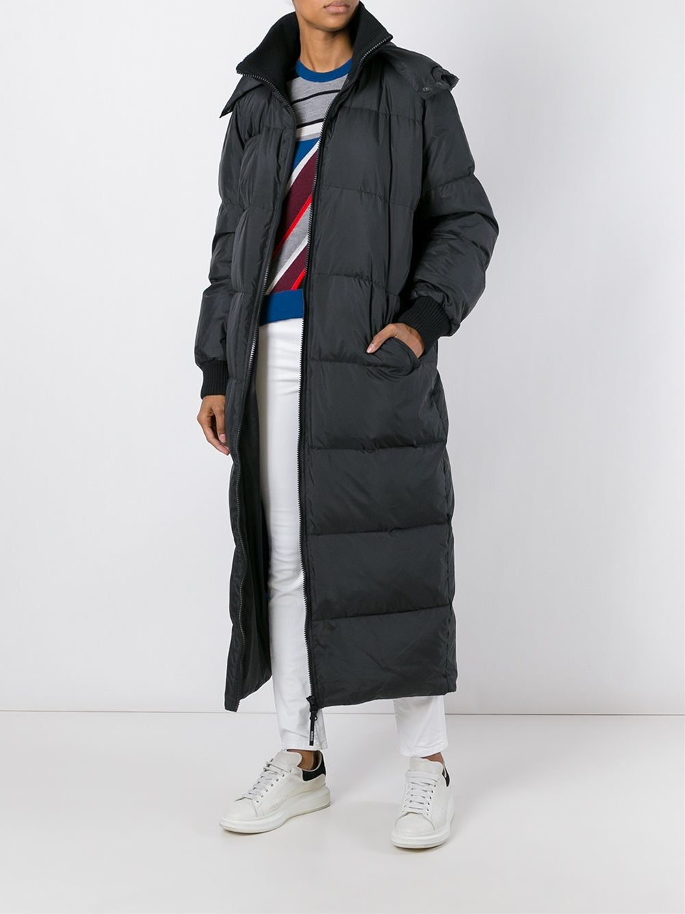 Lyst KENZO Long Padded Coat in Black