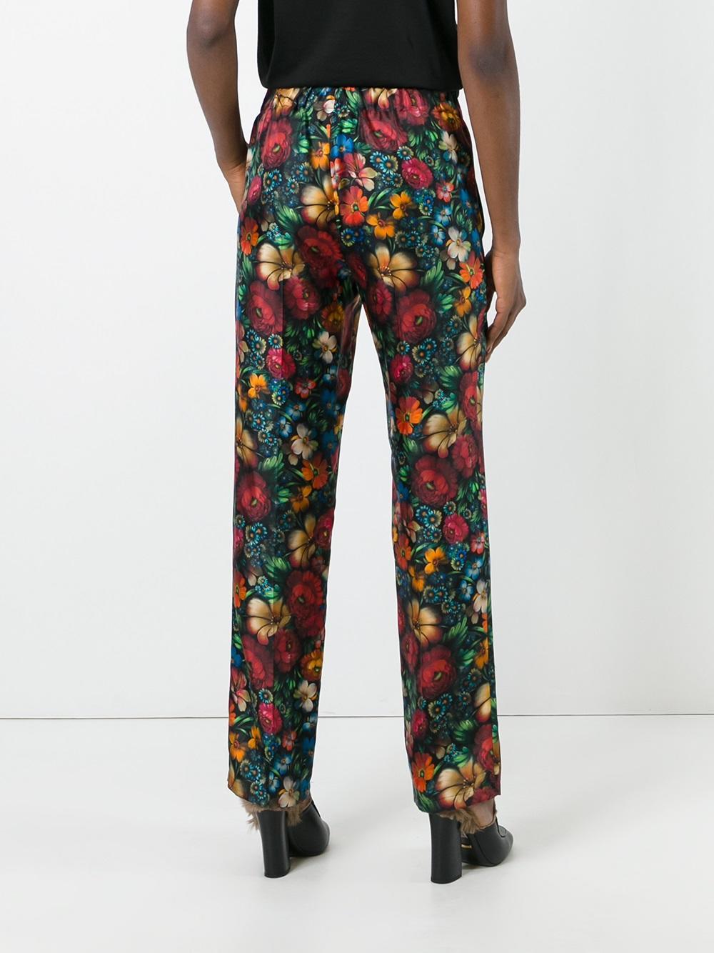 Lyst Gucci Floral Print Trousers