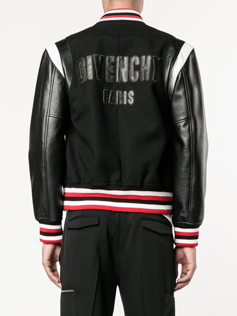 Lyst Givenchy Striped College Jacket in Black for Men
