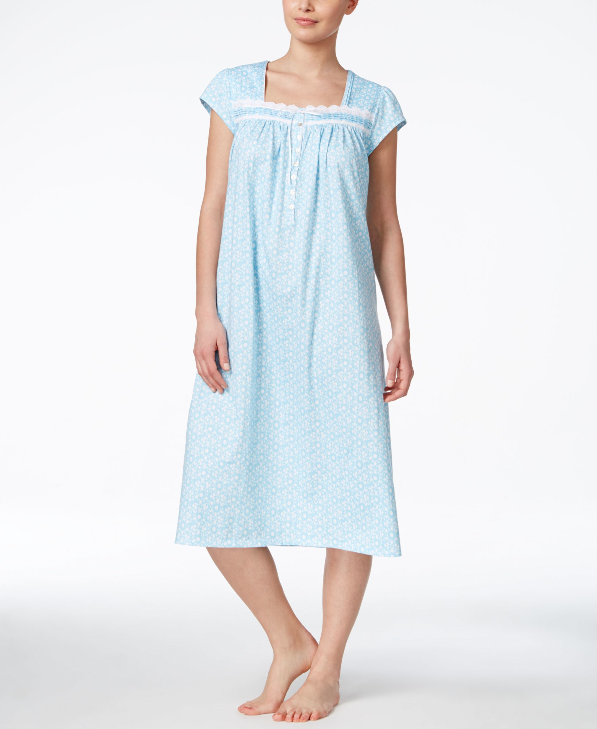 Eileen west Capsleeve Nightgown in Blue Lyst