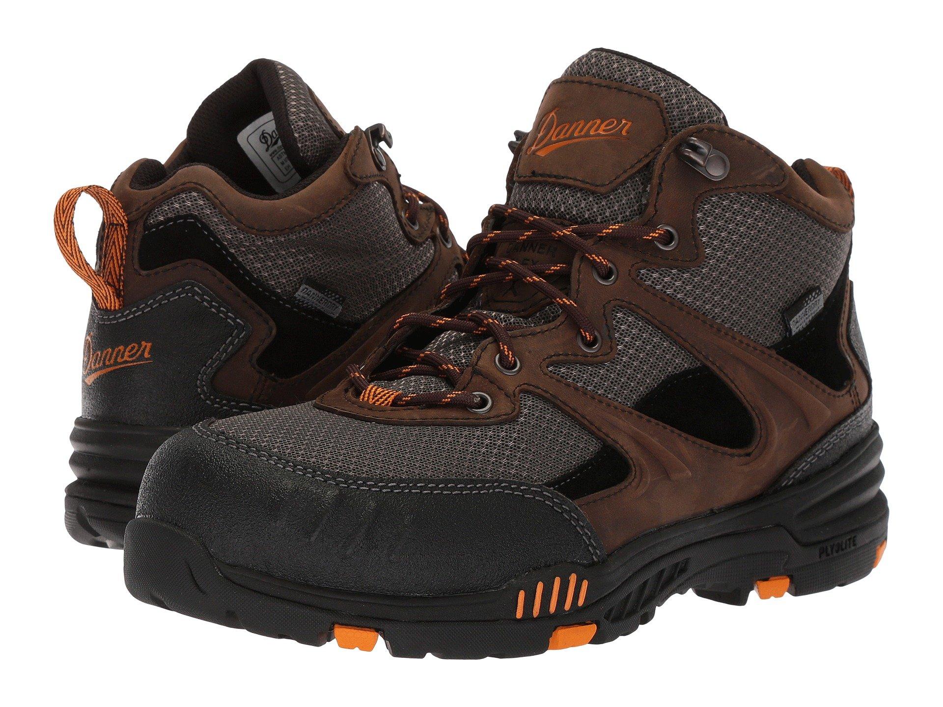 Danner Leather Springfield Nonmetallic Safety Toe Wp in Brown/Orange