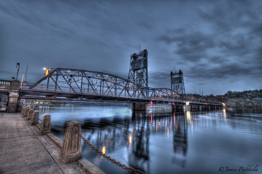 Historic Lift Bridge Stillwater, MN HDR creme