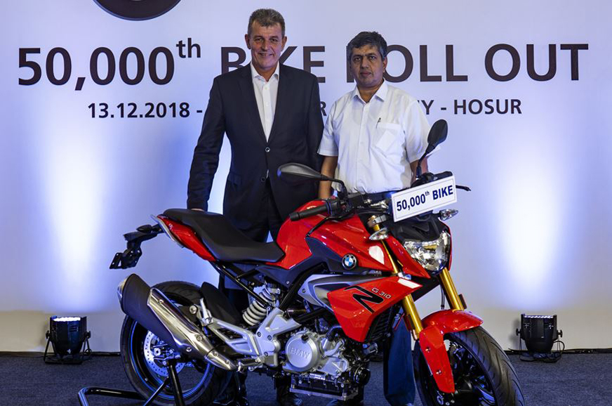 50,000th BMW G 310 rolls out from TVS plant in Hosur Autocar India