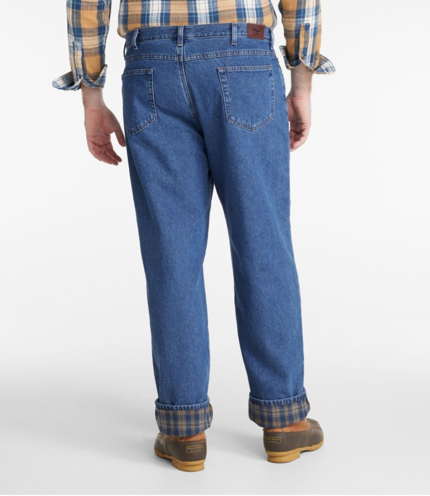 Men's Double L® Jeans, Relaxed Fit, FlannelLined Jeans at L.L.Bean