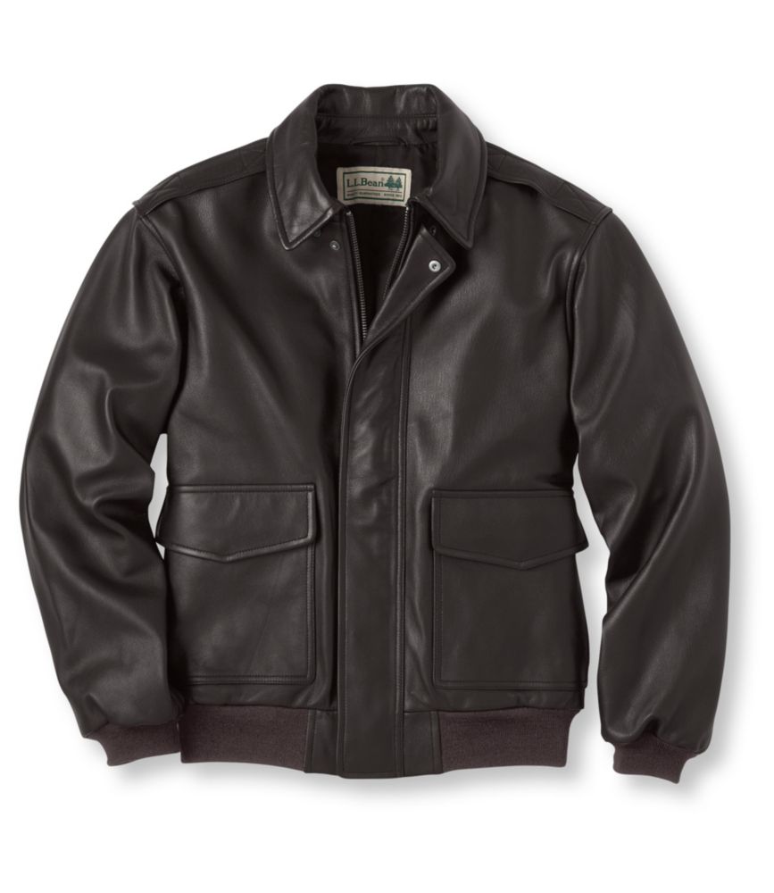 LL Bean Leather Jacket free shipping & exchanges.