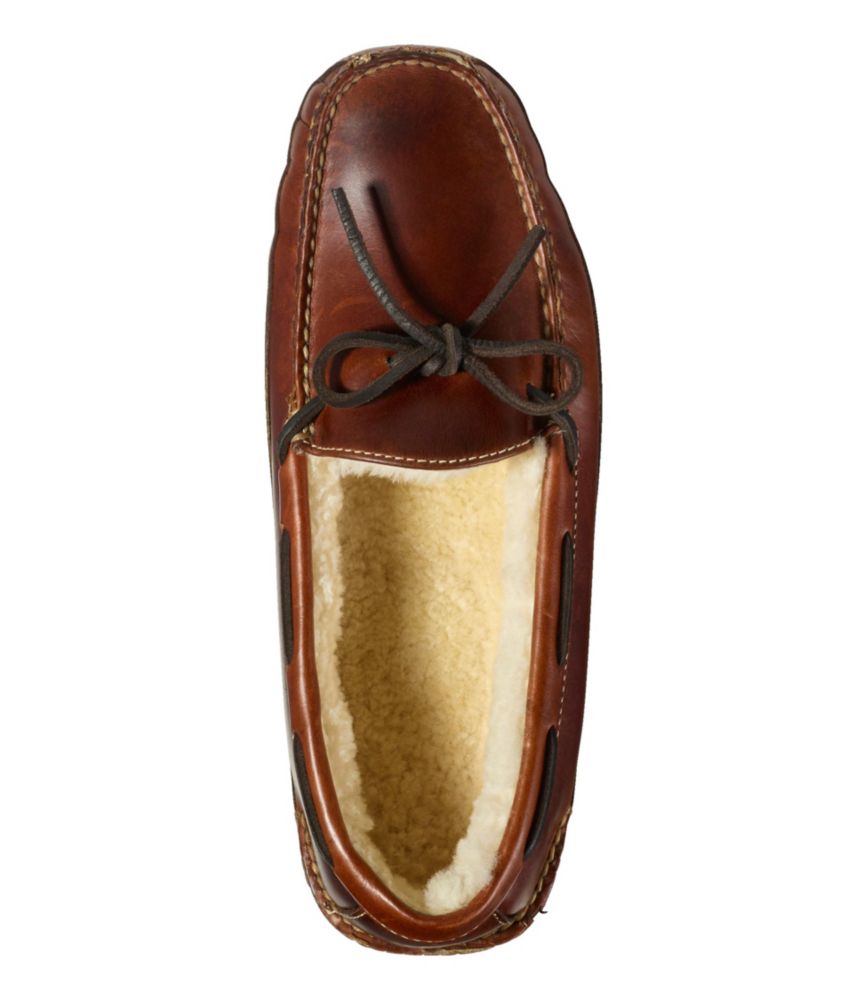 Men’s Leather DoubleSole Slippers, ShearlingLined Slippers at L.L.Bean