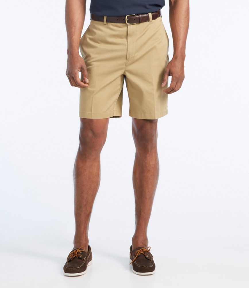 Men's WrinkleFree Double L Chino Shorts, Natural Fit Plain Front 8