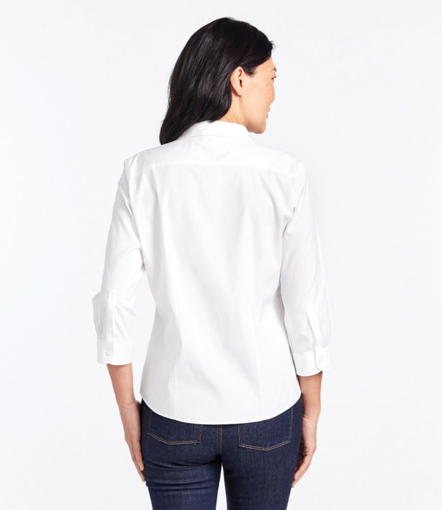 Women's WrinkleFree Pinpoint Oxford Shirt, ThreeQuarterSleeve