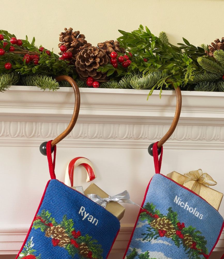 Ll Bean Christmas Stocking Hangers Wooden Christmas Stocking Hangers, Set of Two