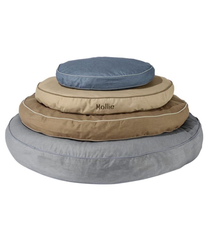 Premium Denim Dog Bed Set, Round Beds & Blankets at L.L.Bean