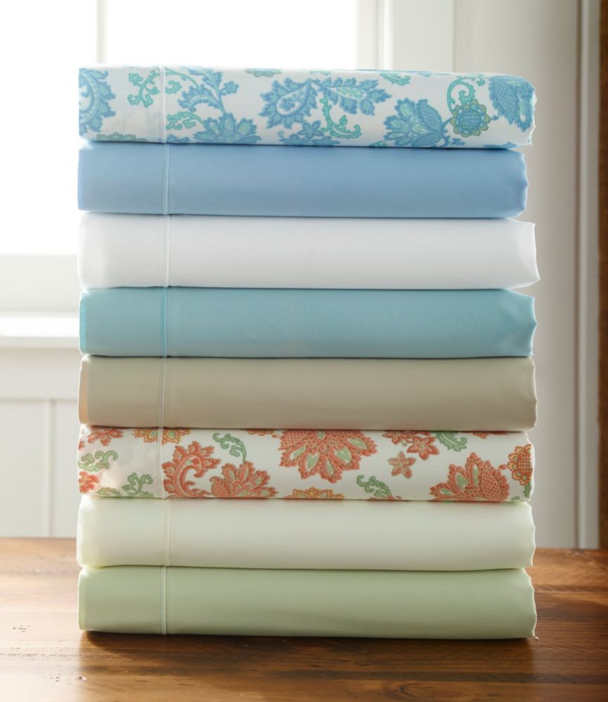 340ThreadCount Cotton Sateen Sheet, Flat Floral