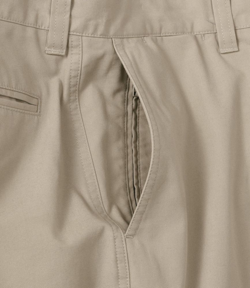 Men's EasyCare Bush Poplin Pants, Classic Fit Plain Front Pants