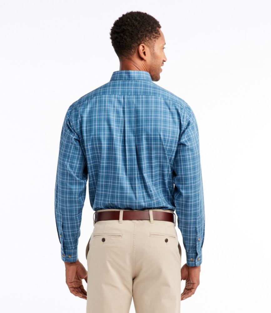 Men's WrinkleFree Twill Sport Shirt, Traditional Fit Windowpane