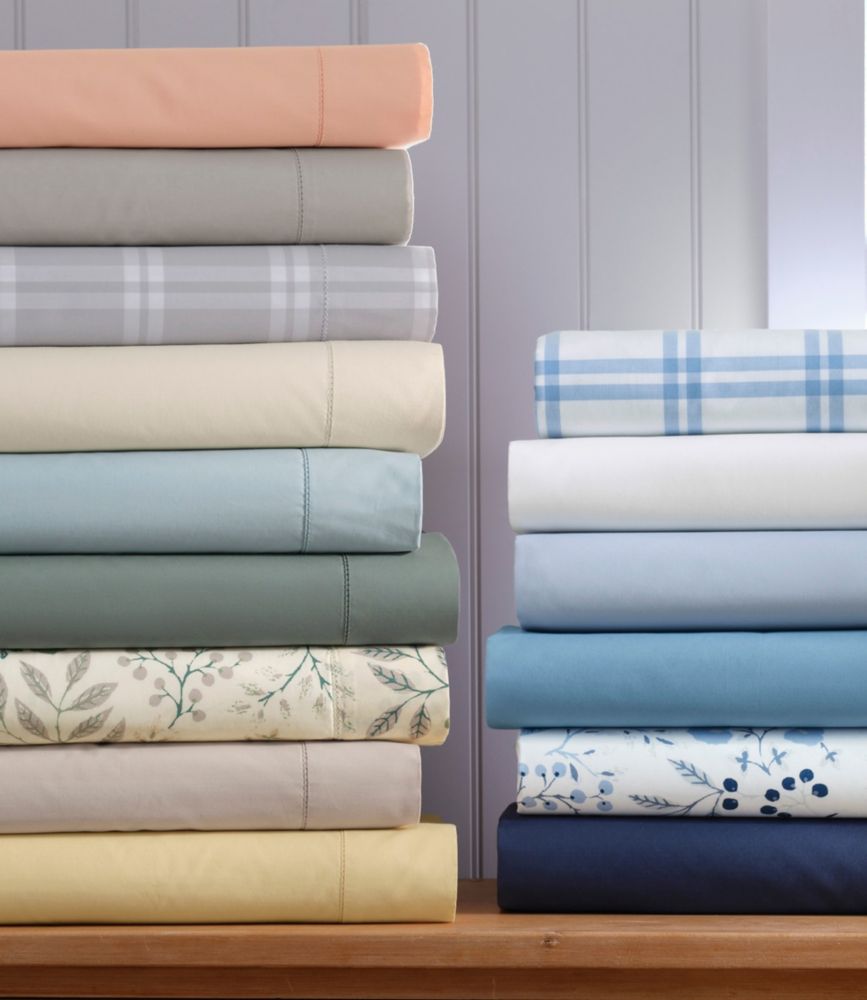Ll Bean 280 Thread Count Percale Sheets 280ThreadCount Pima Cotton Percale Sheet, Fitted Sheets at L.L.Bean