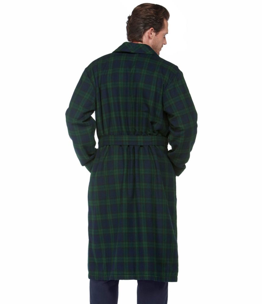 Men's Scotch Plaid Flannel Robe, Lined