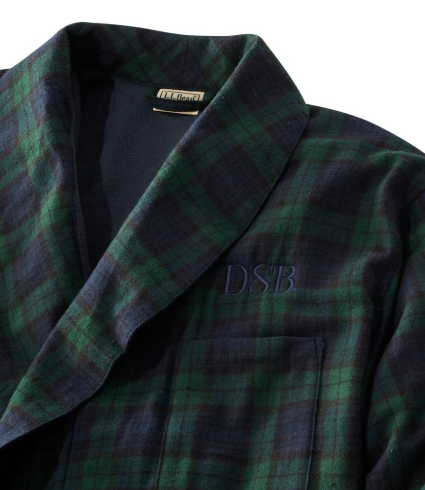 Men's Scotch Plaid Flannel Robe, Lined