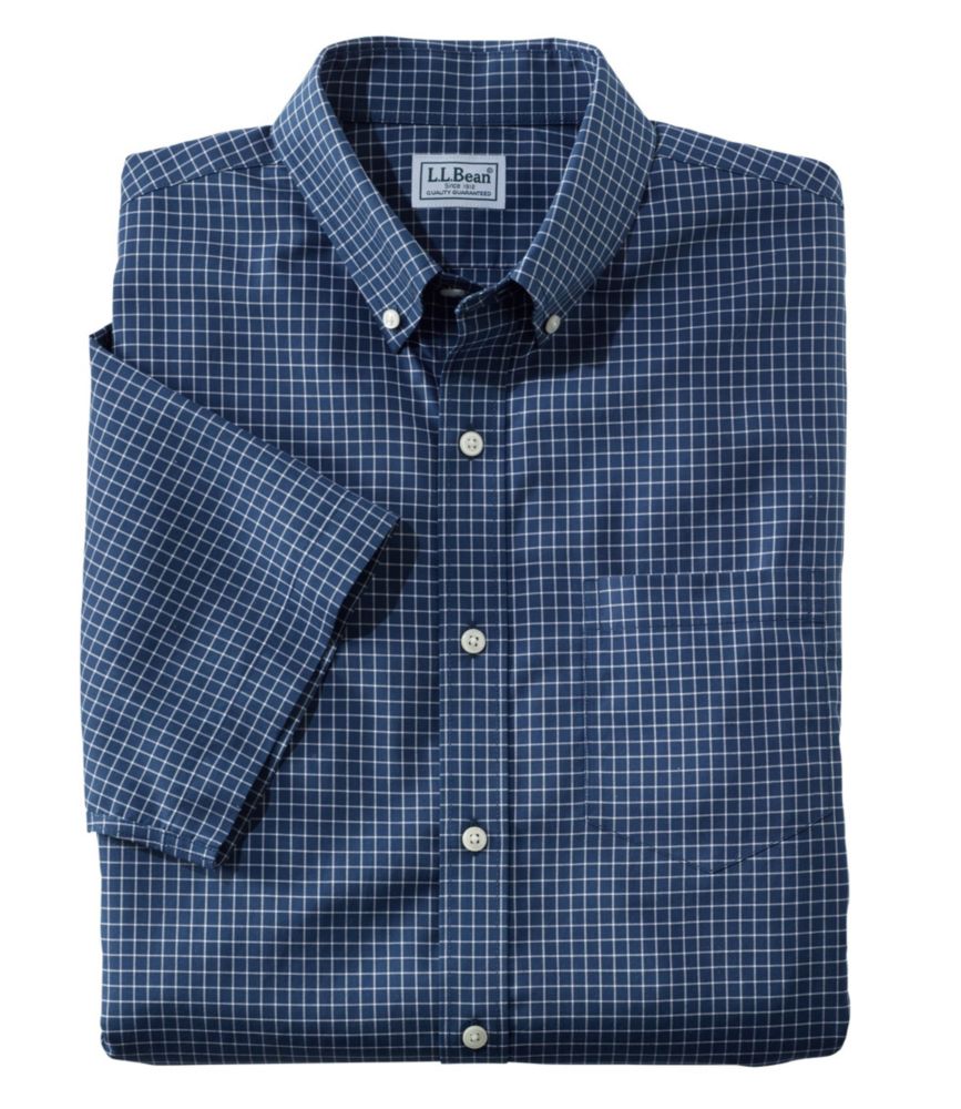 Men's WrinkleFree Check Shirt, Traditional Fit ShortSleeve Dress