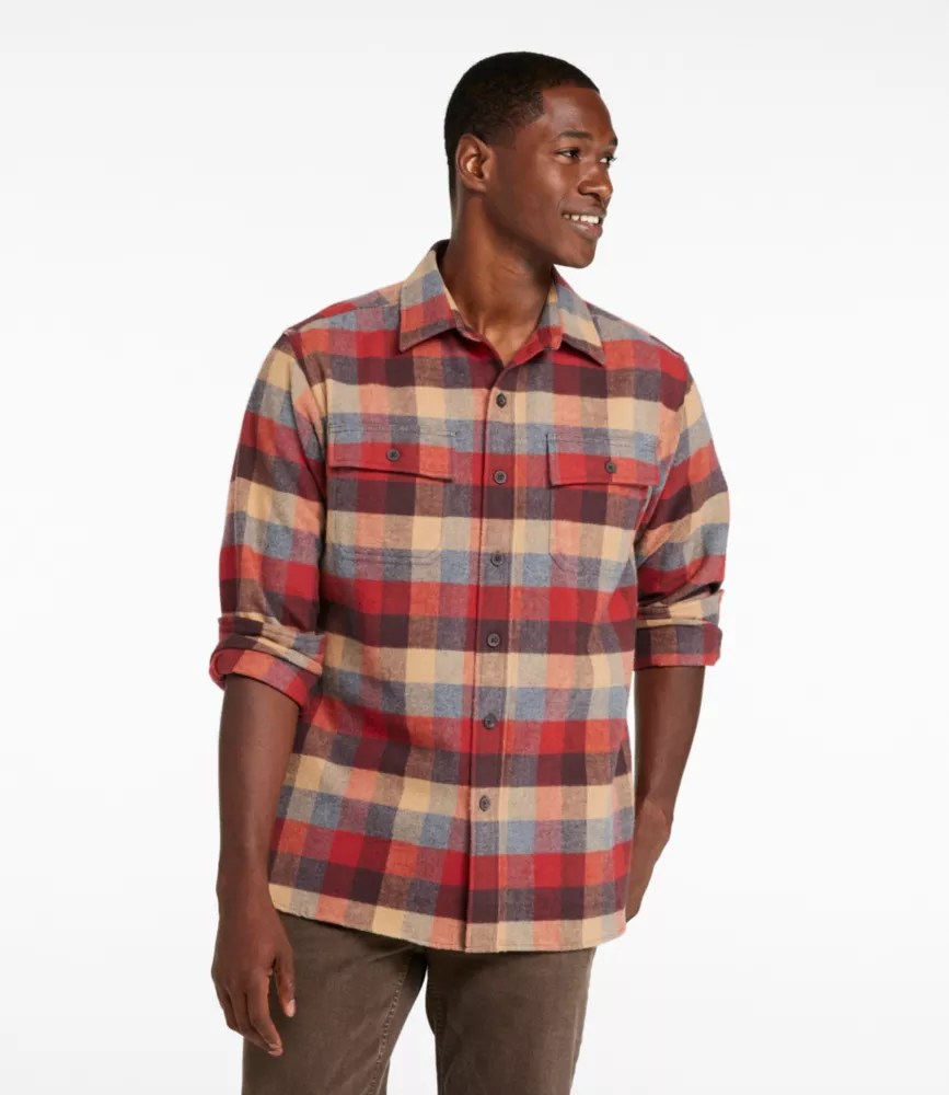 Men's Chamois Shirt, Traditional Fit, Plaid Flannel Shirts at L.L.Bean