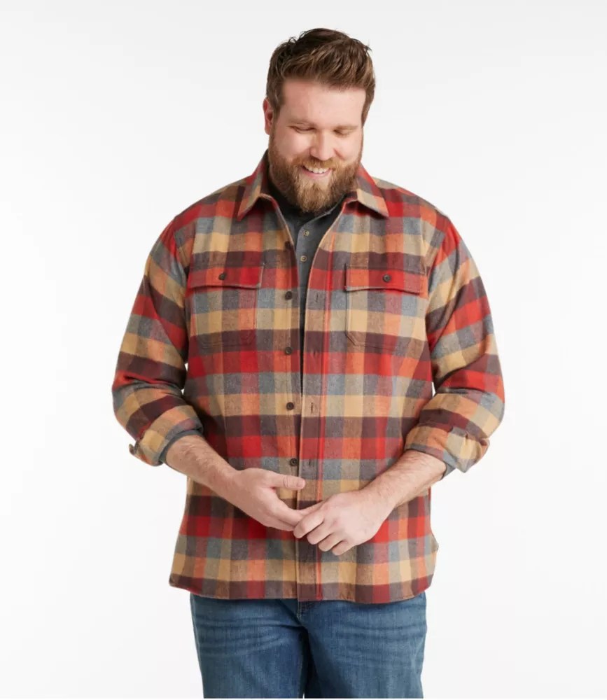 Men's Chamois Shirt, Traditional Fit, Plaid Flannel Shirts at L.L.Bean